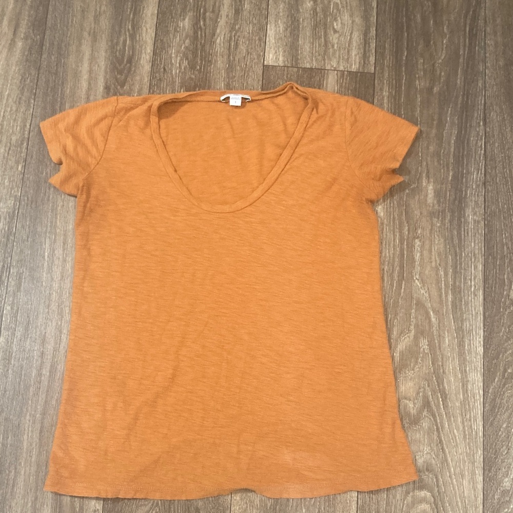 James Perse Burnt Orange Short Sleeve Tee size 1